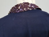 Navy Blue Dress with Trim AS-IS <br> (B-43" W-38" H-46")
