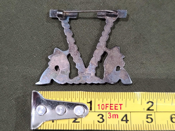 Mexican Silver V for Victory Pin