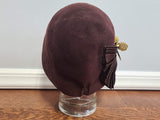 1920s Brown Cloche Hat