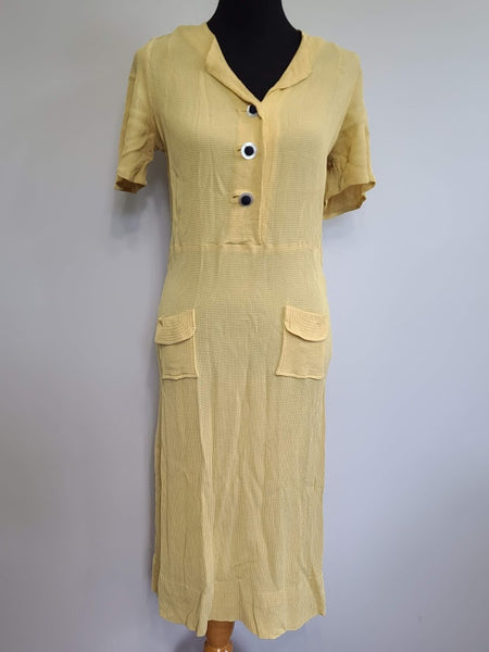 Yellow Summer Dress <br> (B-38" W-31" H-35")