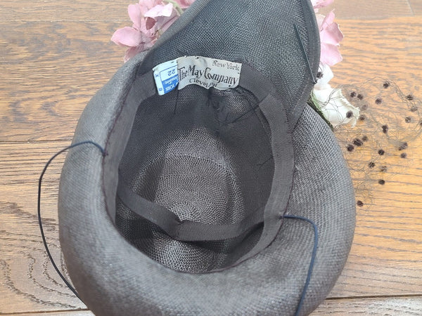 Brown Flower Tilt Hat (Size 22)