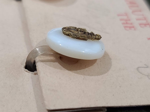 Navy Insignia Clip-On Earrings