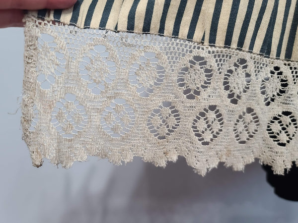 German Black Velvet Dress with Apron <br> (B-34" W-27" H-35")