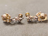Marine Corps Star Rhinestone Screw-Back Earrings