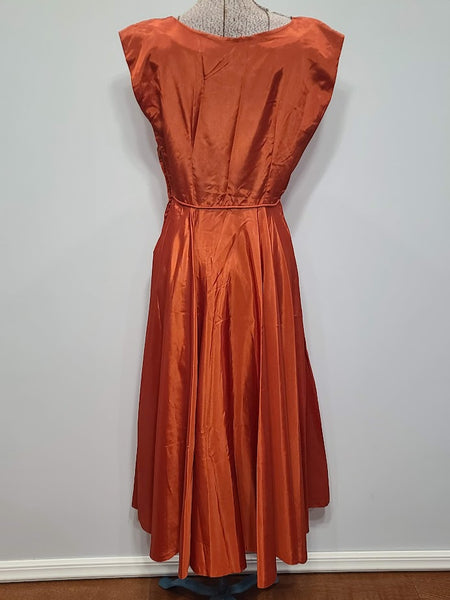 Orange Sleeveless Dress <br> (B-35" W-26.5")