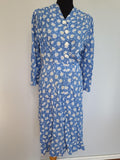 Seersucker Flower Print Dress <br> (B-43" W-36" H-44")