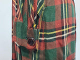 German Dark Plaid Dress <br> (B-38" W-28" H-40")