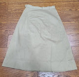 WAC Khaki Skirt Size 10 <br> (W-25" H-34")