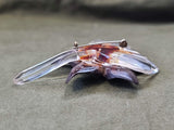 Lucite and Wood Flower Pin