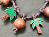 Vintage Wooden Palm Tree Bracelet