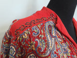 Red Paisley Dress with Beading <br> (B-41" W-34" H-41")