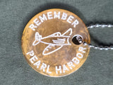 Repro Yellow Bakelite Remember Pearl Harbor Keychain