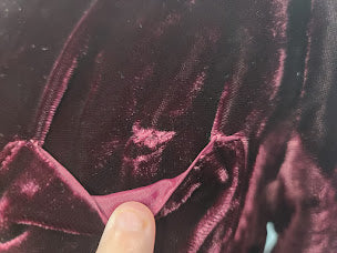 Burgundy Velvet Blouse <br> (B-34" W-26")