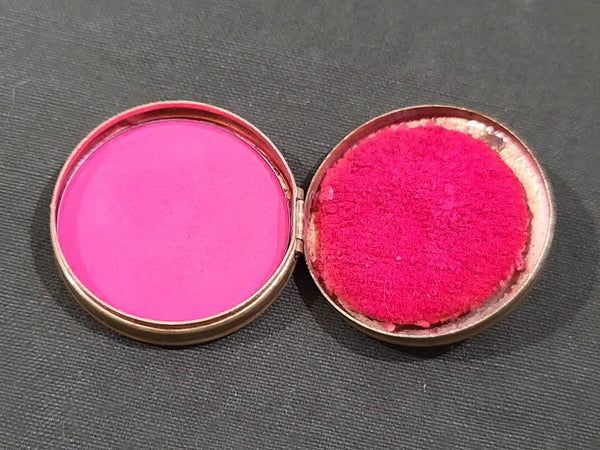 Pond's Metal Make-up Case with Rouge and Powder Puff
