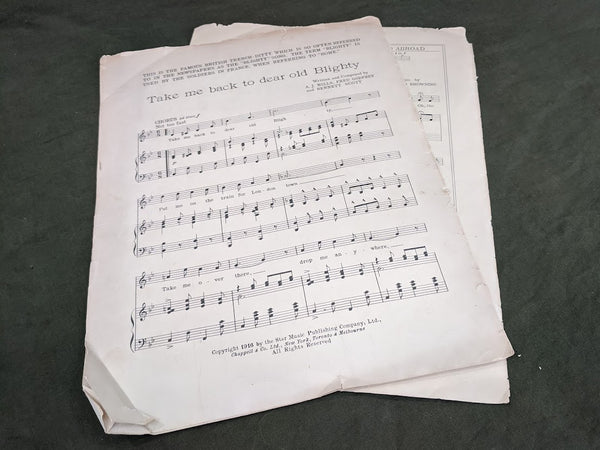 Keep the Home Fires Burning Sheet Music WWI