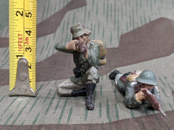 Elastolin Composition Toy Soldier Figures (Set of 2)