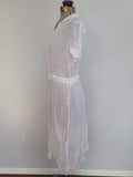 White Button Down Dress <br> (B-36" W-26" H-34")