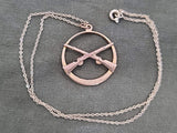 Crossed Rifle Sweetheart Necklace