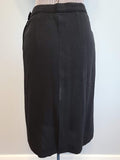 Black Rayon Beaded Skirt Suit Asymmetrical <br> (B-35" W-26" H-35")