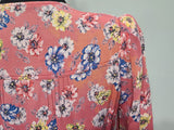 Pink Flower Long Sleeve Dress <br> (B-38" W-33" H-44")