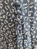 German Lightweight Blue Dress with White Print <br> (B-35" W-28" H-33")