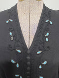 Black Dress with Beading and Soutache <br> (B-35" W-30" H-36")