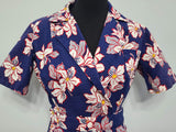 Flower Print Seersucker Wrap Dress <br> (26"-32" Waist)