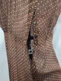 Brown Polka Dot Dress <br> (B-38" W-27" H-33")