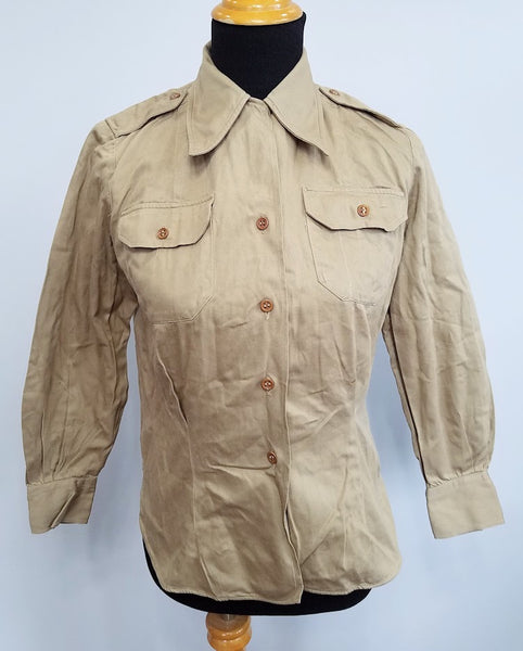 WWII Army Nurse WAC Women's Tropical Field Shirt Uniform 12S