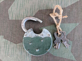 Green Lock with 2 Keys