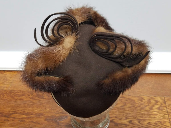 Brown Hat with Fur