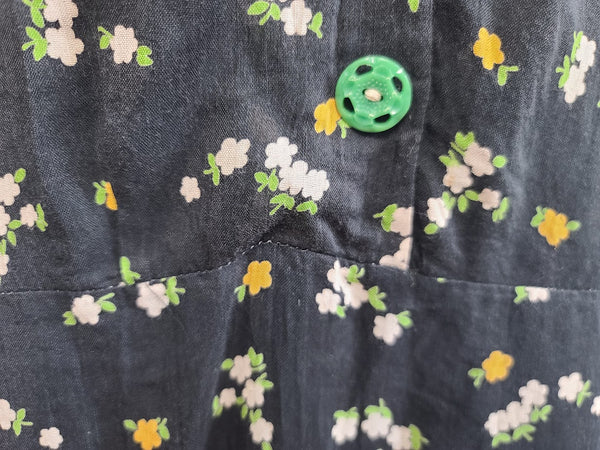 Plus Size Flower Print Dress <br> (B-53" W-46" H-54")