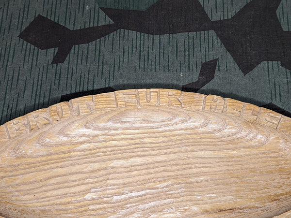 German Wood Bread Plate - "Brot Für Alle Trägt Die Erde"