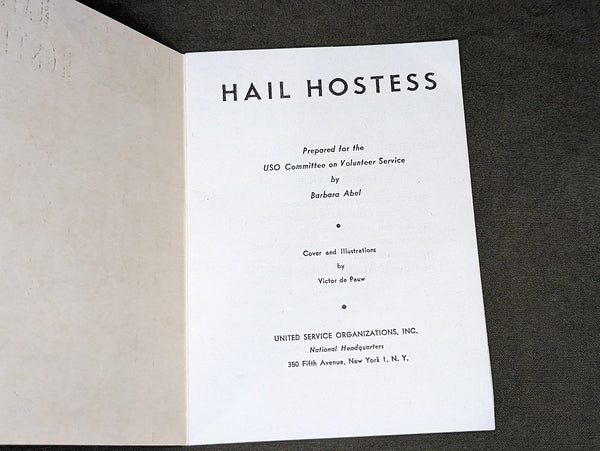 Hail Hostess USO Booklet