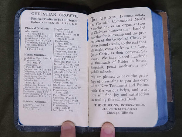 US Military New Testament & Psalms Bible 1941