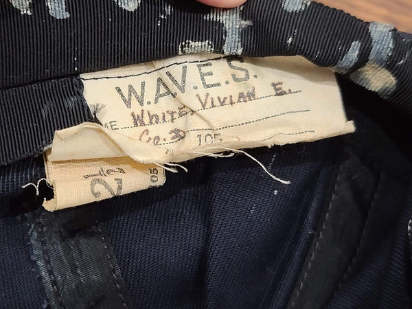 Navy WAVES Hat with Blue Cover (Size 22 1/2)