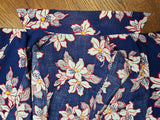 Flower Print Seersucker Wrap Dress <br> (26"-32" Waist)