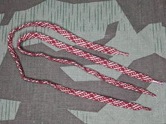 Red Pattern Shoelaces 40cm 16in.
