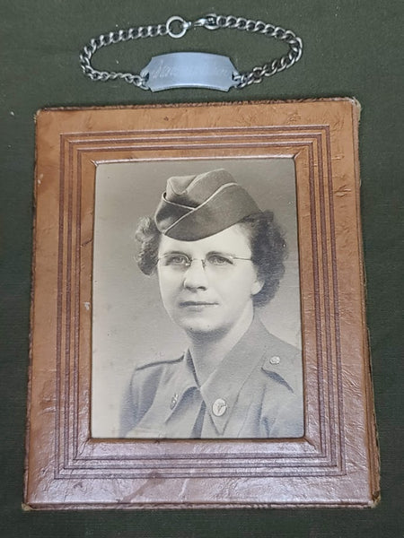 Enlisted WAC Photo with ID Bracelet