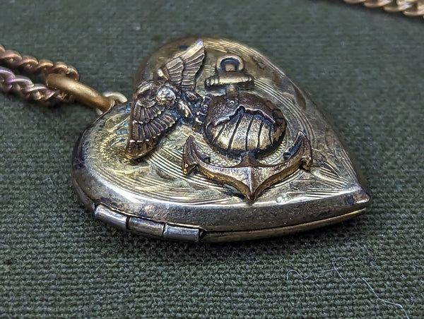 Marine Corps Sweetheart Locket Necklace