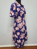 Flower Print Seersucker Wrap Dress <br> (26"-32" Waist)