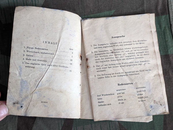 Soldier's German-English Word Book 1942 (as-is)