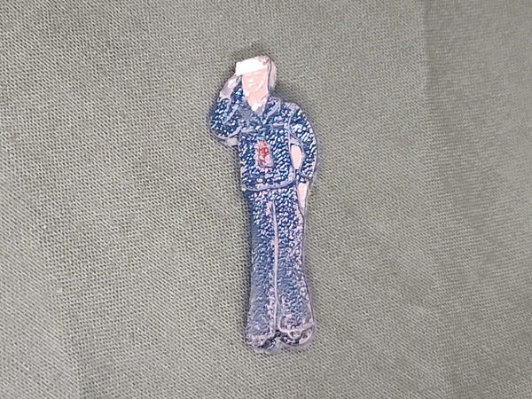 Leather Navy Sailor Pin