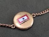 In Service Flag Locket Bracelet