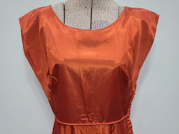 Orange Sleeveless Dress <br> (B-35" W-26.5")