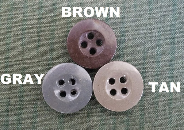 Brown Bakelite Buttons (Set of 10)