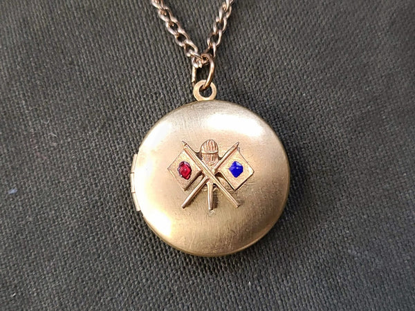 Signal Corps Locket Sweetheart Necklace