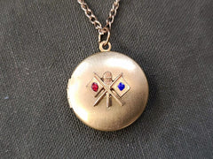 Signal Corps Locket Sweetheart Necklace