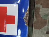 Period DRK Unfall-Hilfsstelle First Aid Station Enamel Sign