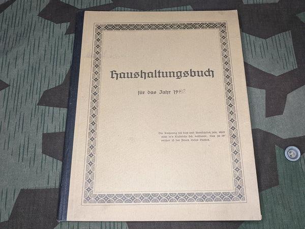 Haushaltungsbuch Home Accounting Book 1940